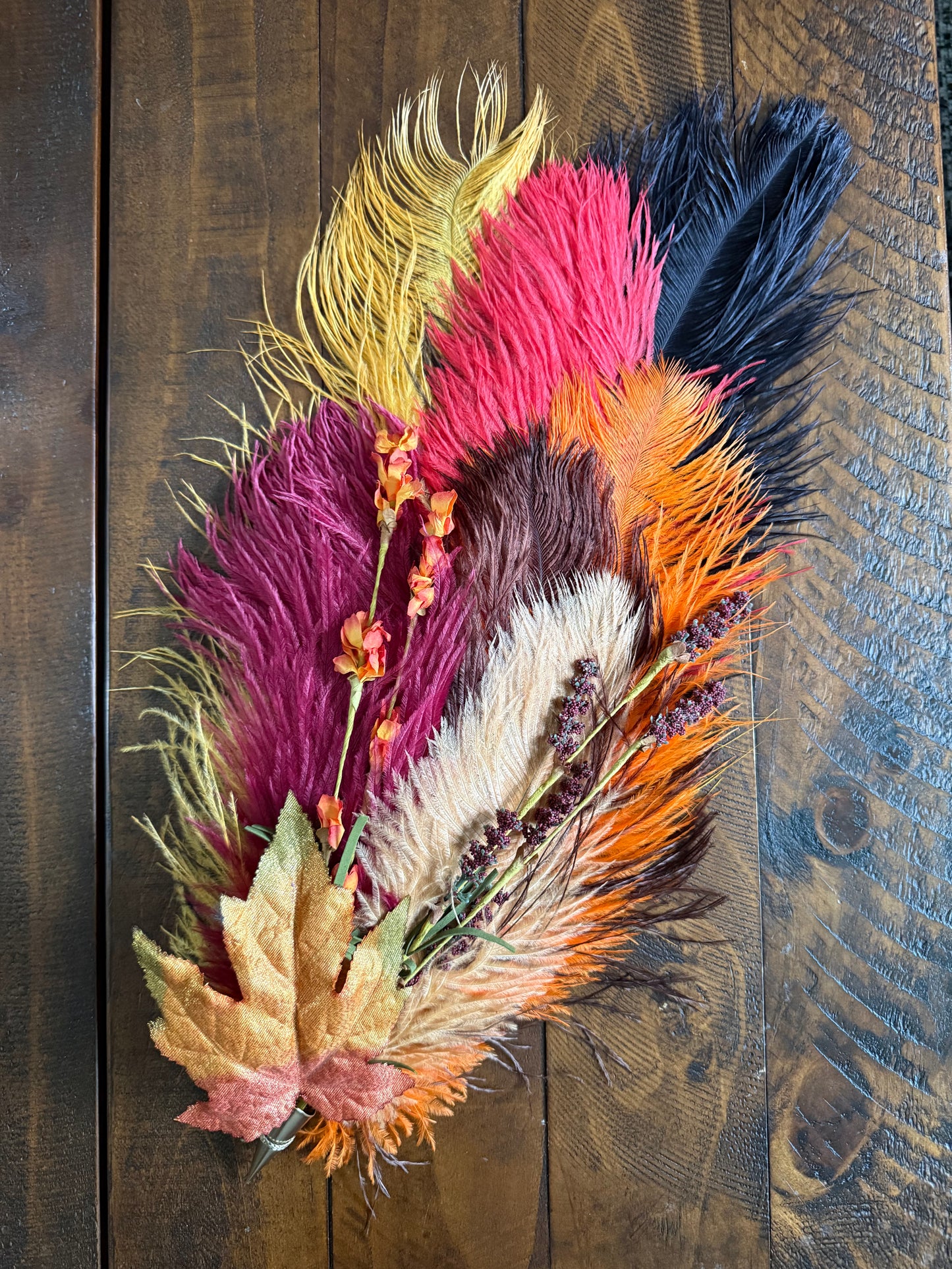 FEATHER HAT PIN - Large - H