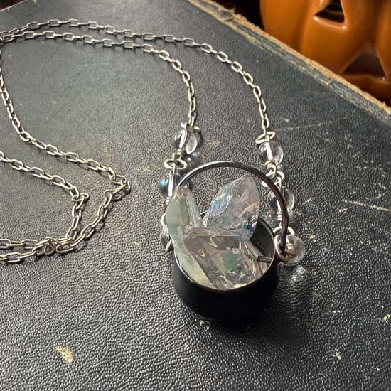 CRYSTAL CAULDRON Necklace - Aura Quartz