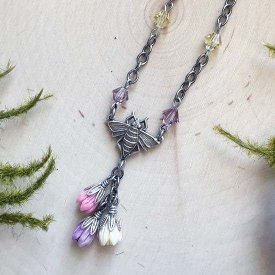 BEAUTIFUL BLOOMS Necklace - antique silver