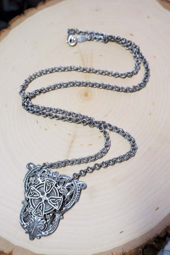 Celtic Cross Shield Necklace