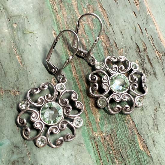 TULI FOG Crystal Clover Earrings