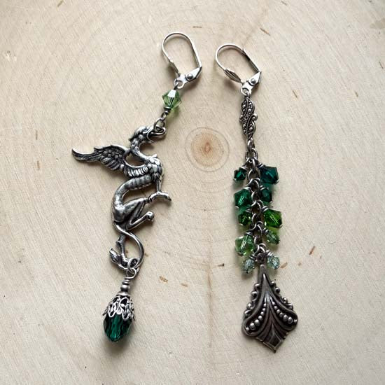 DRAGON FYRE Earrings - green style B