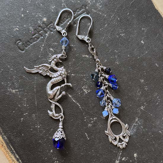 DRAGON FYRE Earrings - blue