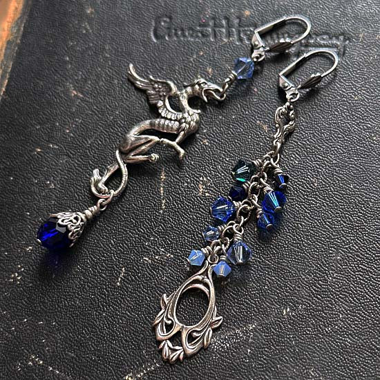 DRAGON FYRE Earrings - blue