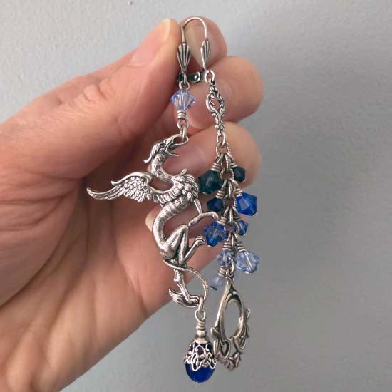 DRAGON FYRE Earrings - blue