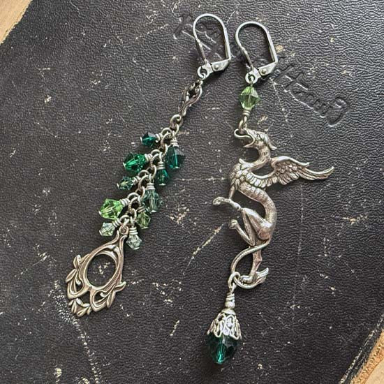 DRAGON FYRE Earrings - green style B