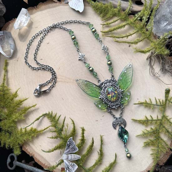 Magical Wings Necklace - Earth Fey