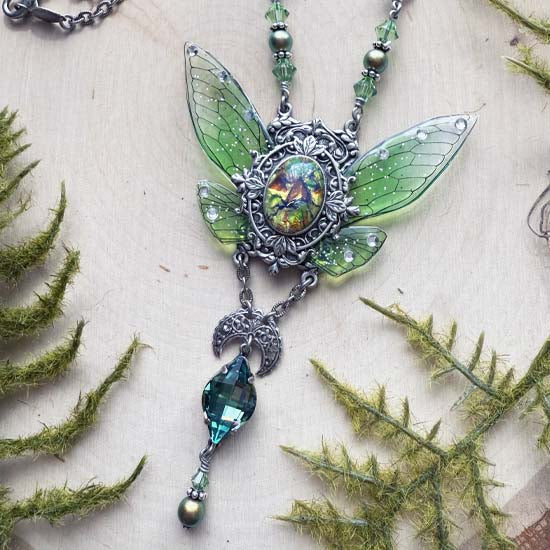 Magical Wings Necklace - Earth Fey