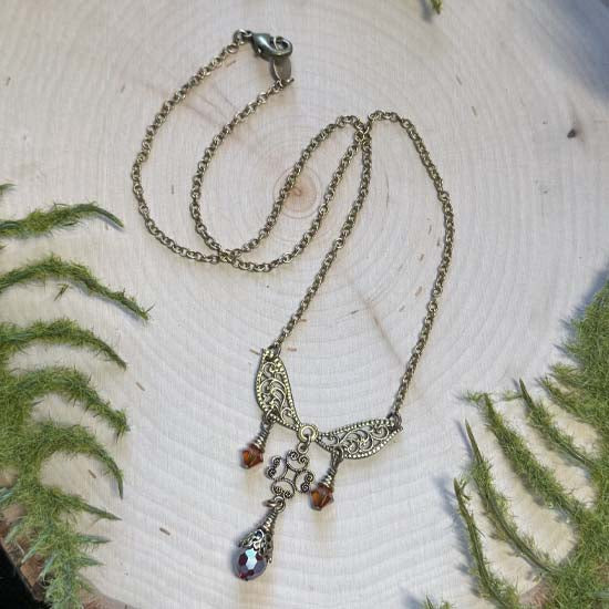 EMBER FLARE Necklace - antique brass