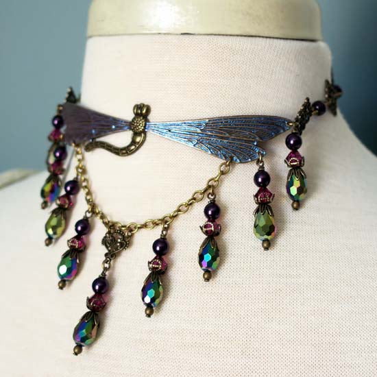 Enchanted Dragonfly - Choker Style Necklace