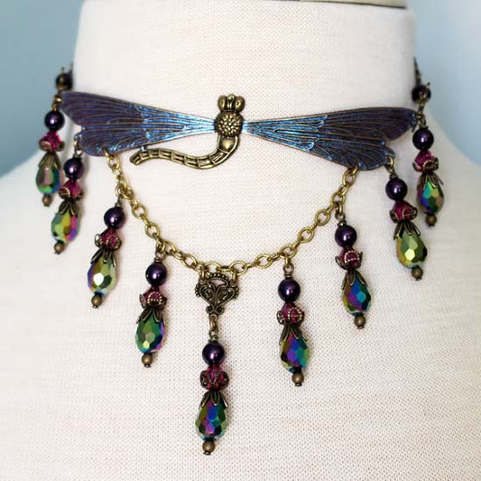 Enchanted Dragonfly - Choker Style Necklace