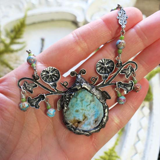 Faery Vines Necklace & Earrings - One of a kind set