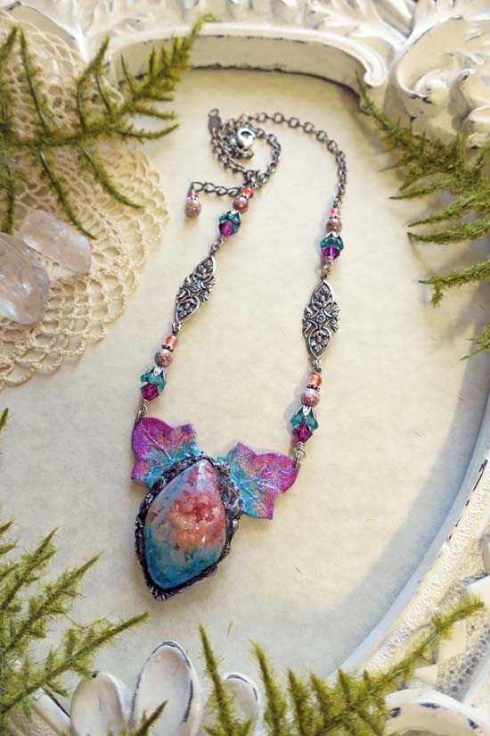 FEY PORTAL Necklace & Earrings - One of a kind set