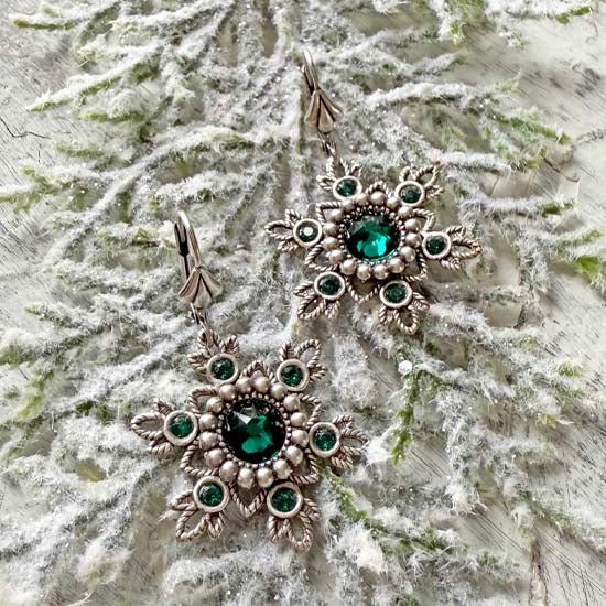 Flurries Collection - Frosted Pine Earrings