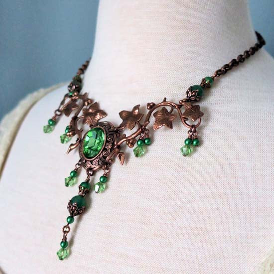 Garden Path Necklace - aged copper -