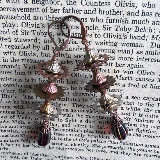 GEARRINGS - mixed metal earrings
