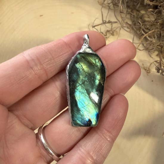 LABRADORITE COFFIN Necklace - #3