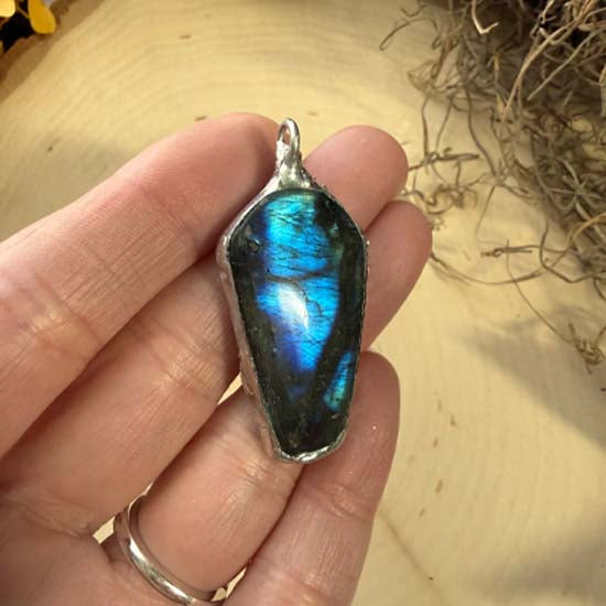 LABRADORITE COFFIN Necklace - #4