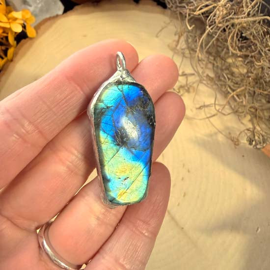 LABRADORITE COFFIN Necklace - #5