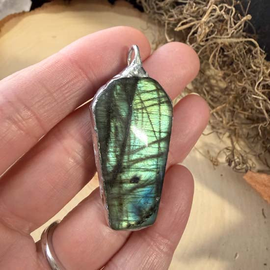 LABRADORITE COFFIN Necklace - #7