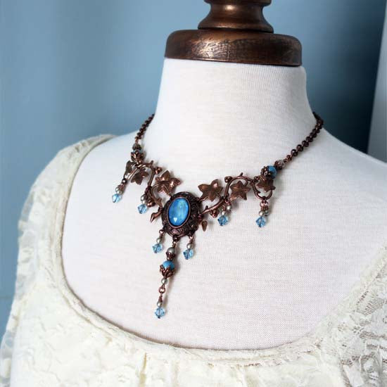 Lady of the Lake Necklace - aged copper -