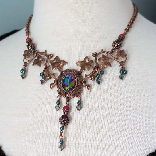 Magical Garden Necklace - aged copper