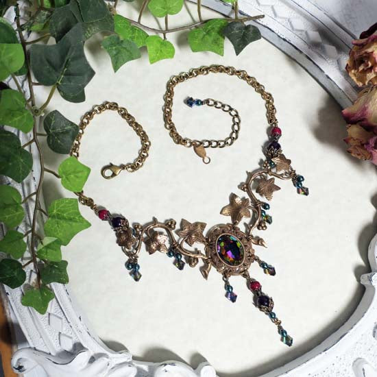 Magical Garden Necklace - aged brass