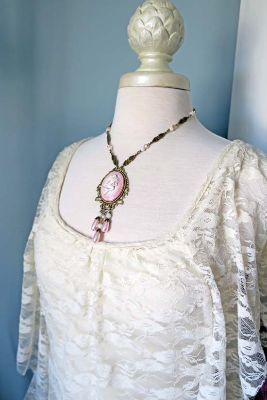 Moonstone Mermaid Necklace - Pink Pearl