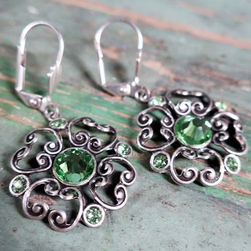 MOHER MEADOWS Crystal Clover Earrings
