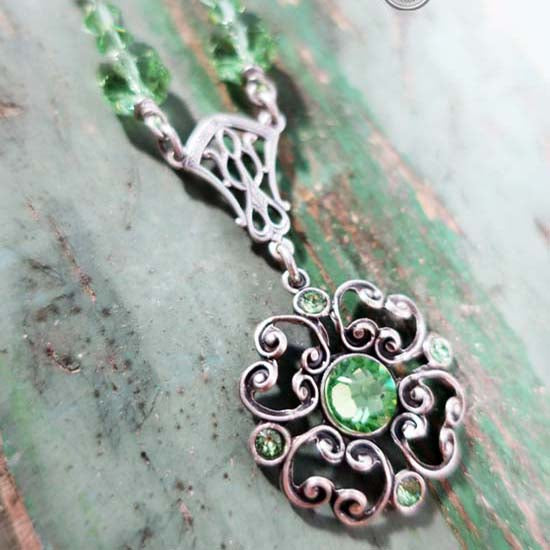 MOHER MEADOWS Crystal Clover Necklace