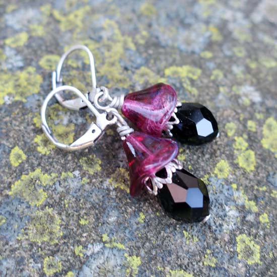 Crystal Mushroom Earrings