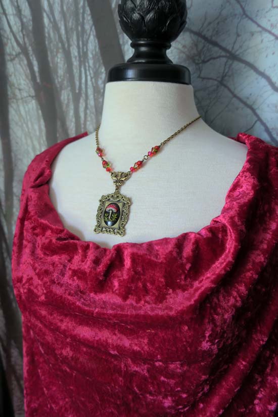 AMANITA MUSCARIA Mushroom Necklace (brass)