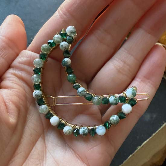 MYSTIC MOON - Hair Clip with Tree Agate