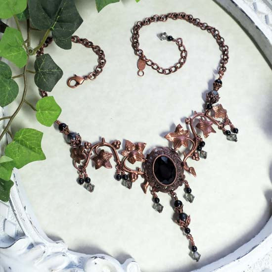 Night Fae Necklace - aged copper -