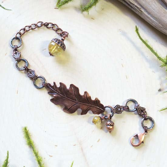 Oak + Acorn *November/Citrine* - bracelet