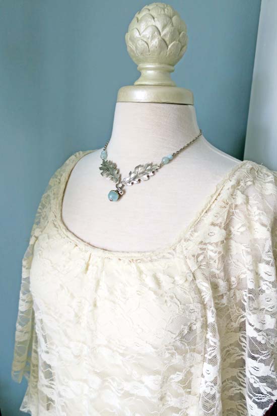 Oak + Acorn *March/Aquamarine* - necklace
