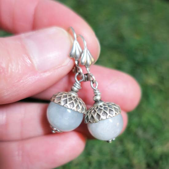 Oak + Acorn *March/Aquamarine* - earrings