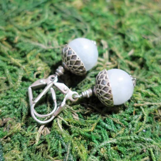 Oak + Acorn *March/Aquamarine* - earrings