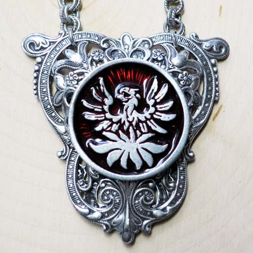 Phoenix Fire Shield Necklace