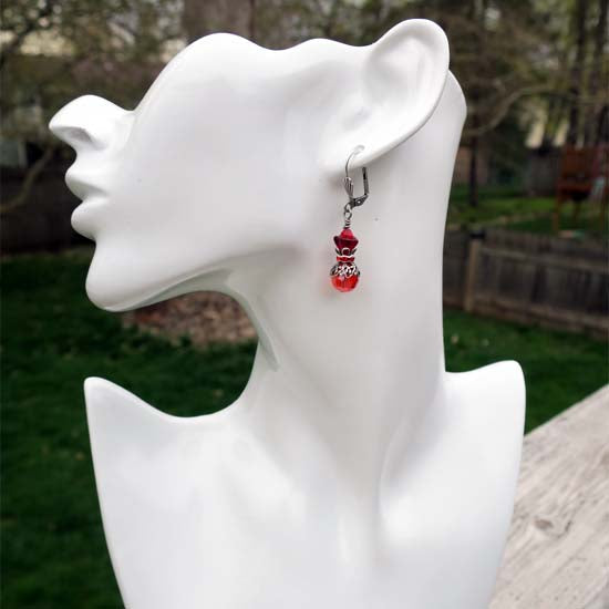 PHOENIX Shimmer Earrings - aged silver