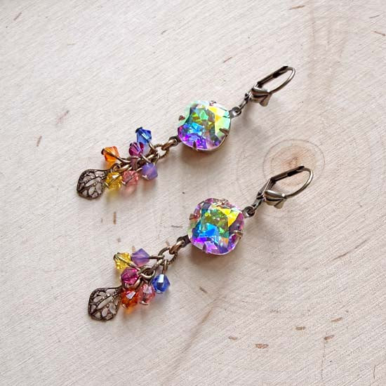 PRISM Earrings - antique brass