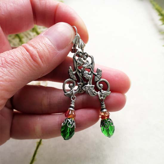 Rainbow Garden Necklace & Earrings - One of a kind
