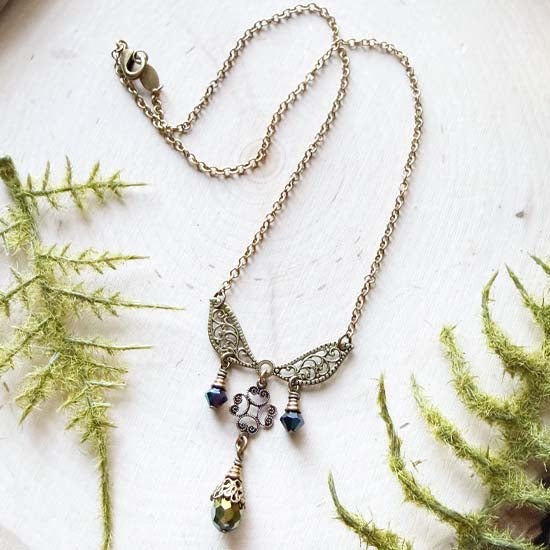 RAIN DANCER Necklace - antique brass