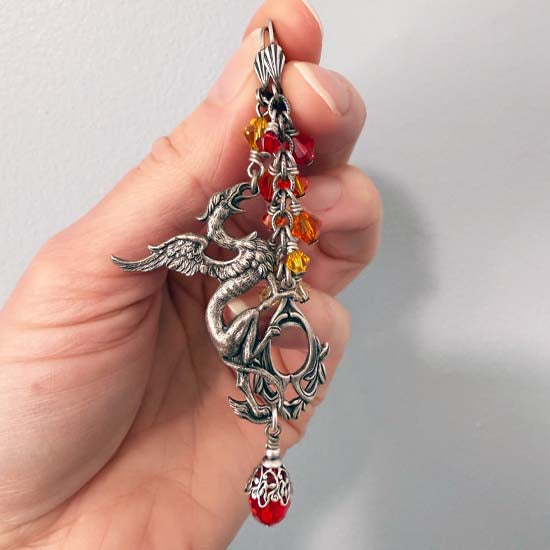 RISE Earrings - antique silver