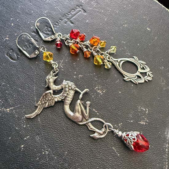 RISE Earrings - antique silver