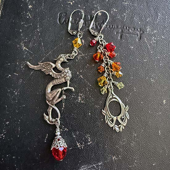 RISE Earrings - antique silver