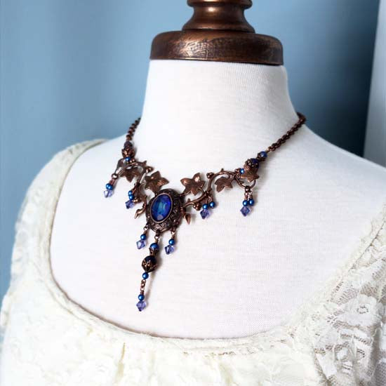 Sappho Necklace - aged copper -