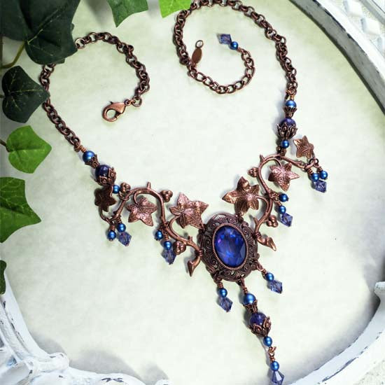 Sappho Necklace - aged copper -