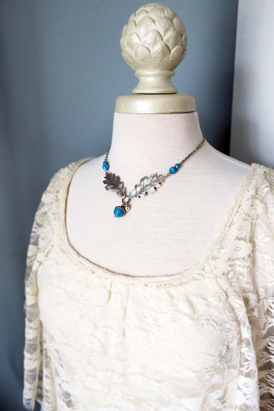 Oak + Acorn *December/Turquoise* - necklace