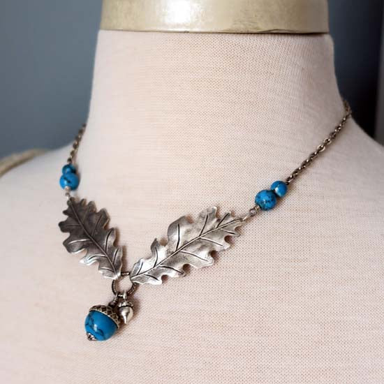 Oak + Acorn *December/Turquoise* - necklace